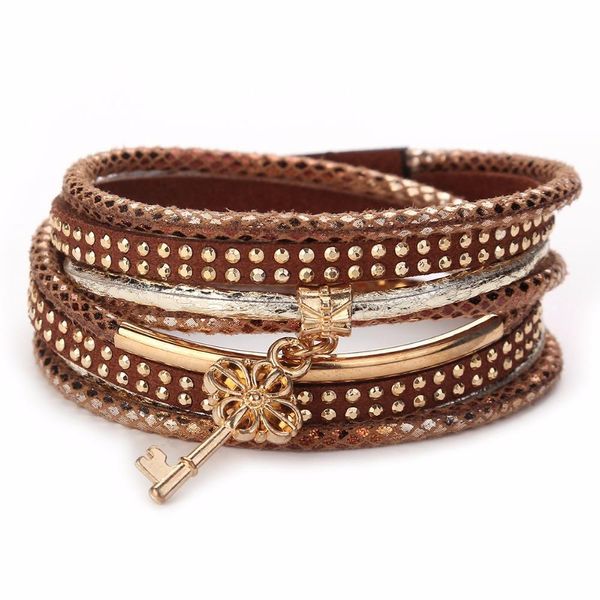 diezi key charm bracelets bangles for women multi layer rhinestone crystal leather bracelet pulseira feminina fashion jewelry, Golden;silver
diezi key charm bracelets bangles for women multi layer rhinestone crystal leather bracelet pulseira feminina fashion jewelry, Golden;silver