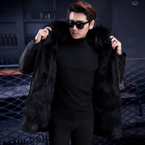 jkp winter party overcome men's long sized overcome liner fur leather leather fur coat jacket, Black
jkp winter party overcome men's long sized overcome liner fur leather leather fur coat jacket, Black