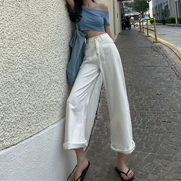 woman jeans high waist clothes wide leg denim clothing streetwear vintage quality 2020 fashion harajuku loose straight pants, Blue
woman jeans high waist clothes wide leg denim clothing streetwear vintage quality 2020 fashion harajuku loose straight pants, Blue