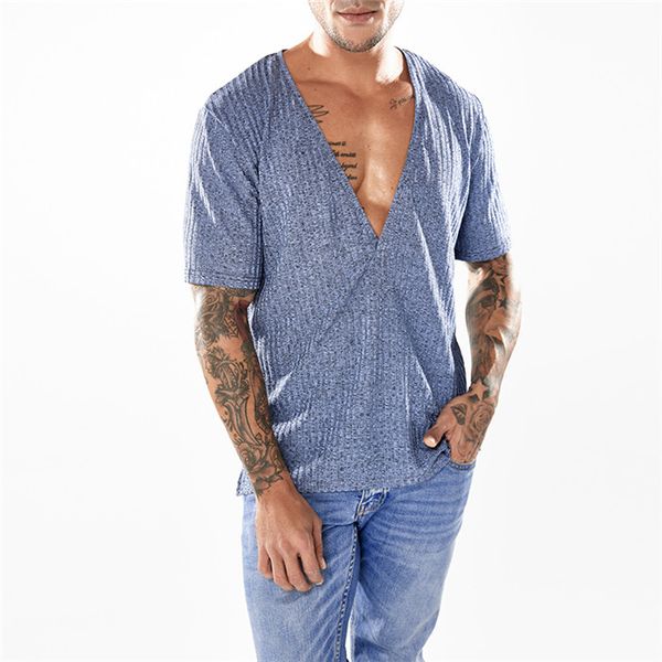 mens deep v-neck summer tshirts man short sleeve pullover solid color tees men slim fashion, White;black
mens deep v-neck summer tshirts man short sleeve pullover solid color tees men slim fashion, White;black
