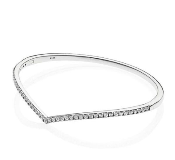 new original 925 sterling silver bangle shimmering wish with crystal bracelet bangle fit women bead charm diy fashion jewelry, Black
new original 925 sterling silver bangle shimmering wish with crystal bracelet bangle fit women bead charm diy fashion jewelry, Black