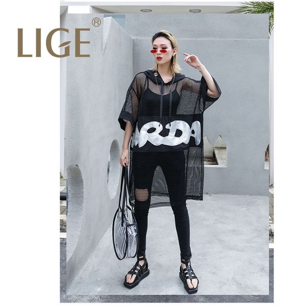 patchwork mesh mid long oversize women shirt black hooded loose short-sleeved streetwear casual shirt 2019 summer fashion
patchwork mesh mid long oversize women shirt black hooded loose short-sleeved streetwear casual shirt 2019 summer fashion