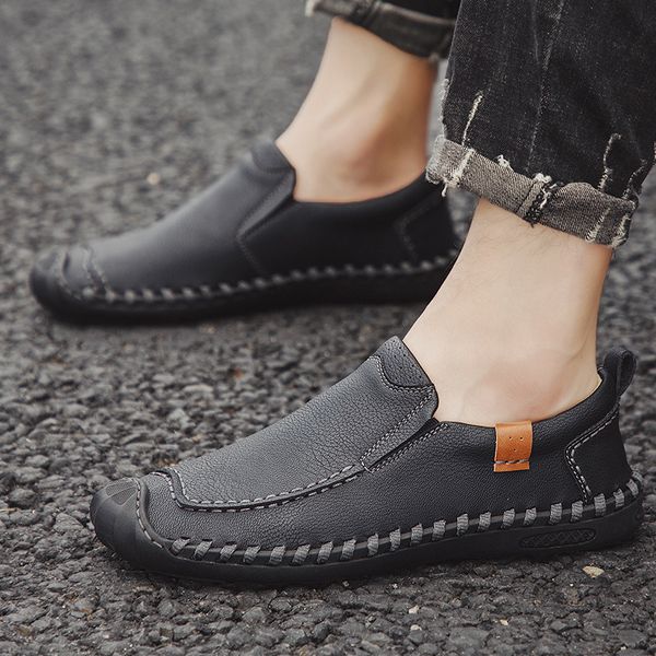 handmade sewing shoes men's leather shoes breathable non-slip set of feet waterproof outdoor hiking men's casual, Black
handmade sewing shoes men's leather shoes breathable non-slip set of feet waterproof outdoor hiking men's casual, Black