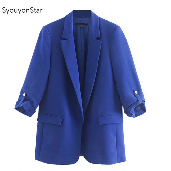 syouyonstar women blazer jacket 2019 casual blue blazers autumn ladies coat office jacket, White;black
syouyonstar women blazer jacket 2019 casual blue blazers autumn ladies coat office jacket, White;black