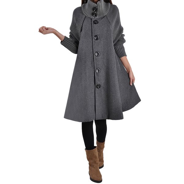 women's wool & blends ostrich long female jacket overcoat windbreaker loose winter coat women autumn manteau femme hiver cape warm ys45, Black
women's wool & blends ostrich long female jacket overcoat windbreaker loose winter coat women autumn manteau femme hiver cape warm ys45, Black