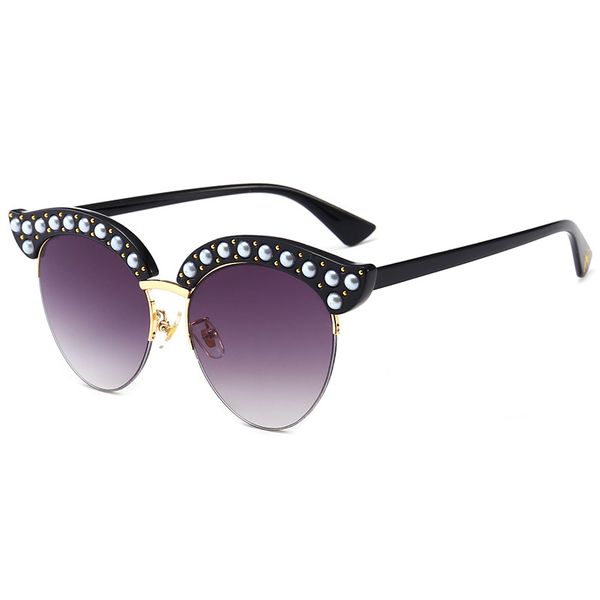 2019 temperament sunglasses europe and america retro pearl decoration cat eyes personality street shooting wild trend sunglasses, White;black
2019 temperament sunglasses europe and america retro pearl decoration cat eyes personality street shooting wild trend sunglasses, White;black