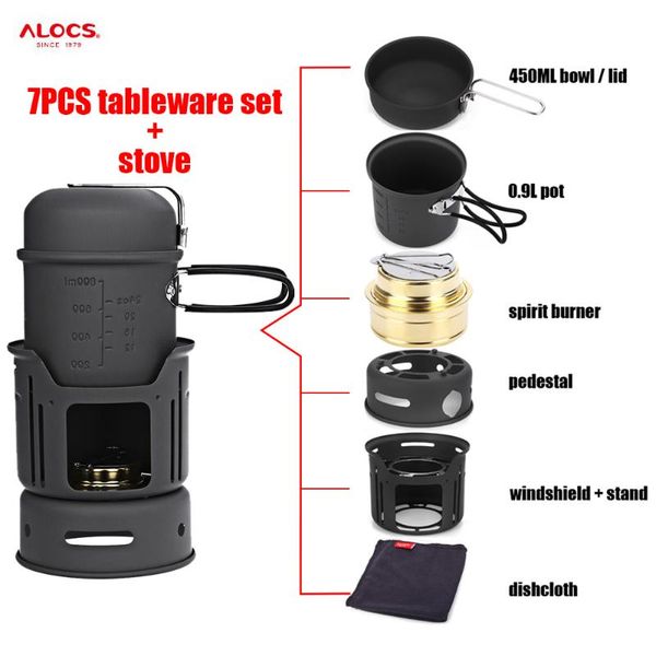 alocs cw-c01 7pcs outdoor tableware set portable stove cookware travel kit bowl pot cooker stove set 1-2 people for camping bbq
alocs cw-c01 7pcs outdoor tableware set portable stove cookware travel kit bowl pot cooker stove set 1-2 people for camping bbq