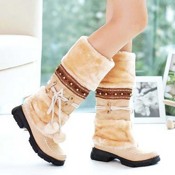 women winter warm mid heels knee-high round toe snow boots shoes female ladies casual lace up cowboy half-boot footwear new 2018, Black
women winter warm mid heels knee-high round toe snow boots shoes female ladies casual lace up cowboy half-boot footwear new 2018, Black