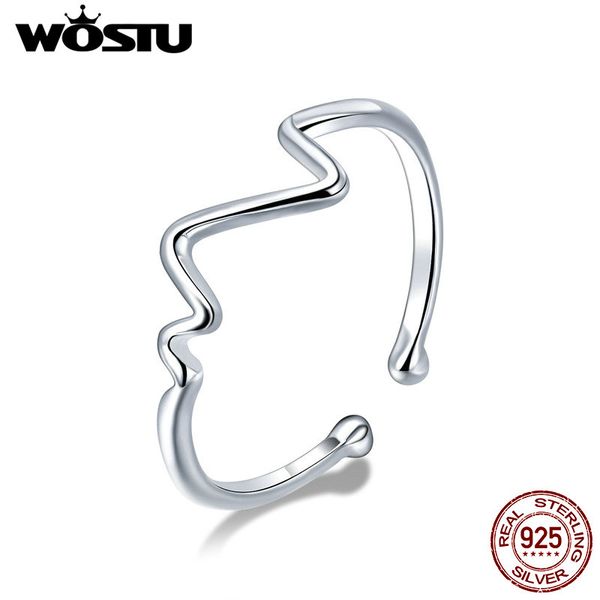 wostu authentic 925 sterling silver fashion wave open rings for women heart beat adjustable ring fine jewelry party gifts csr159, Golden;silver
wostu authentic 925 sterling silver fashion wave open rings for women heart beat adjustable ring fine jewelry party gifts csr159, Golden;silver