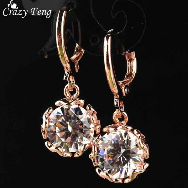 new fashion cz crystal drop earrings ear jewelry boucles d'oreilles rose gold color wedding party gift rhinestone pendientes, Silver
new fashion cz crystal drop earrings ear jewelry boucles d'oreilles rose gold color wedding party gift rhinestone pendientes, Silver