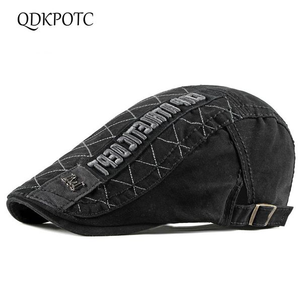qdkpotc 2019 spring summer cotton berets fashion england retro hat leisure travel truck driver cap adjustable duck tongue hats, Blue;gray
qdkpotc 2019 spring summer cotton berets fashion england retro hat leisure travel truck driver cap adjustable duck tongue hats, Blue;gray