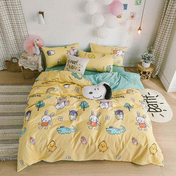 cartoon owl crocodile yellow bedding sets twin flat sheet fitted sheet high count cotton bedlinens duvet cover set
cartoon owl crocodile yellow bedding sets twin flat sheet fitted sheet high count cotton bedlinens duvet cover set