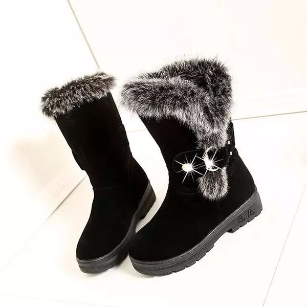 2018 winter new ladies snow boots round head flat bottom boots short plush matte cotton shoes, Black
2018 winter new ladies snow boots round head flat bottom boots short plush matte cotton shoes, Black