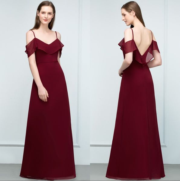 burgundy chiffon long bridesmaid dresses off the shoulder ruffles a-line wedding guest maid of honor prom gowns in stock cps804, White;pink
burgundy chiffon long bridesmaid dresses off the shoulder ruffles a-line wedding guest maid of honor prom gowns in stock cps804, White;pink
