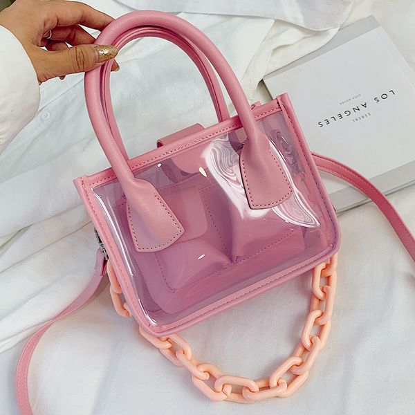 transparent jelly square tote bag 2020 fashion new high-quality pvc women's designer handbag small travel shoulder messenger bag
transparent jelly square tote bag 2020 fashion new high-quality pvc women's designer handbag small travel shoulder messenger bag
