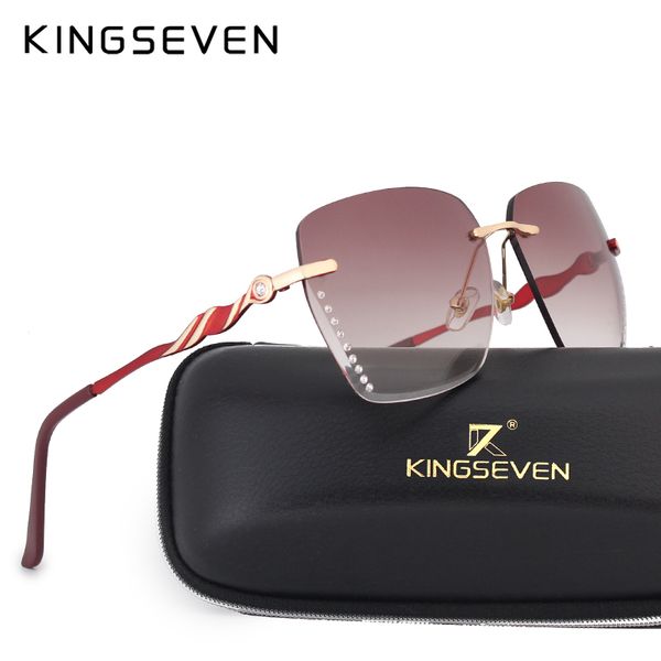 kingseven sunglasses for women square rimless elegant brand designer fashion shades sun glasses with box c19041201, White;black
kingseven sunglasses for women square rimless elegant brand designer fashion shades sun glasses with box c19041201, White;black
