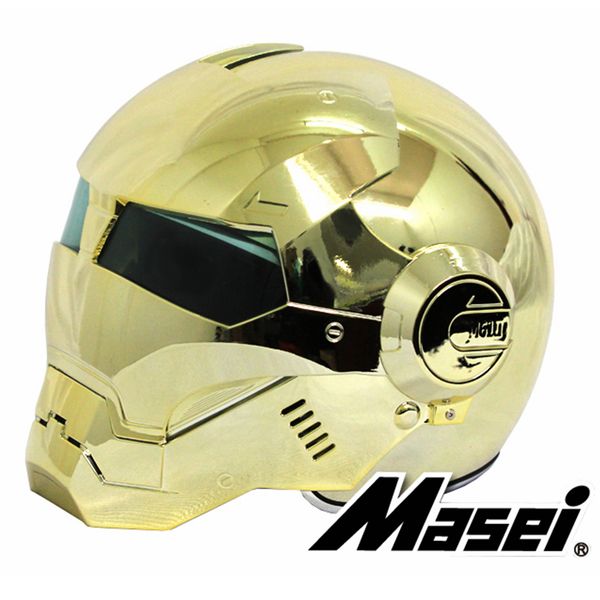masei 610 electroplate gold plating chrome ironman iron man helmet motorcycle helmet half open face abs motocross
masei 610 electroplate gold plating chrome ironman iron man helmet motorcycle helmet half open face abs motocross