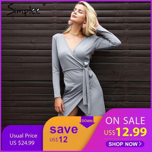 simplee irregularity v neck sashes sweater dress women casual gray knitted dress female streetwear beige midi dress autumn, Black;gray
simplee irregularity v neck sashes sweater dress women casual gray knitted dress female streetwear beige midi dress autumn, Black;gray