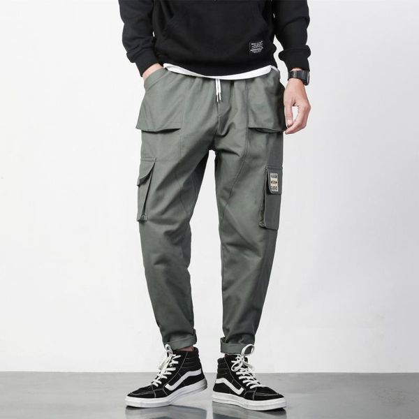 2018 autumn pants men multi-pocket cargo pants elastic waist harem pant hip hop casual loose joggers male, Black
2018 autumn pants men multi-pocket cargo pants elastic waist harem pant hip hop casual loose joggers male, Black