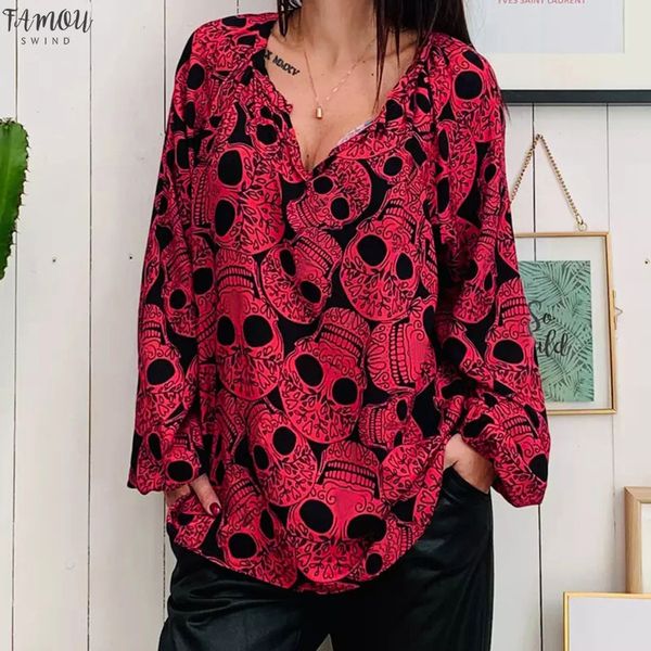 blouse women skull print v neck long sleeved casual shirt womens and plus size women blusas mujer de moda 2020, White
blouse women skull print v neck long sleeved casual shirt womens and plus size women blusas mujer de moda 2020, White