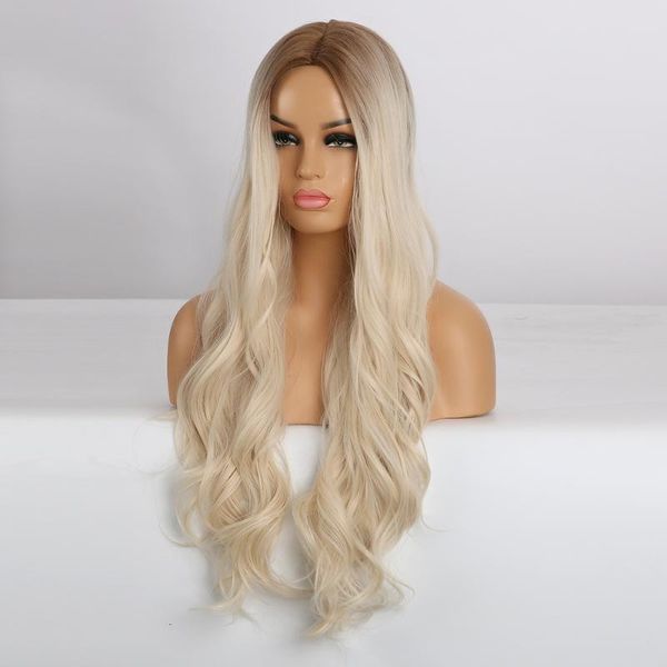 jonrenau synthetic long wavy dark root ombre blonde wigs for black white women colorful fiber hair wigs high temperature
jonrenau synthetic long wavy dark root ombre blonde wigs for black white women colorful fiber hair wigs high temperature