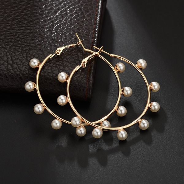 fashion imitation pearl earrings european and american geometric circle exaggerated temperament earrings womens versatile creative models, Golden
fashion imitation pearl earrings european and american geometric circle exaggerated temperament earrings womens versatile creative models, Golden