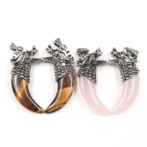 10 pcs ethnic style wolftooth tiger eye stone pendant rose quartz for gift silver plated jewelr
10 pcs ethnic style wolftooth tiger eye stone pendant rose quartz for gift silver plated jewelr