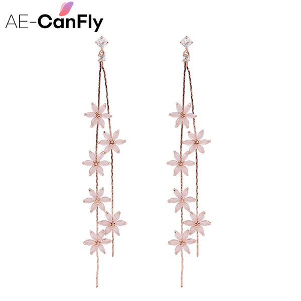 ae-canfly fashion crystal flower metal long chain tassel earrings for women dangle drop jewelry party or wedding g, Golden
ae-canfly fashion crystal flower metal long chain tassel earrings for women dangle drop jewelry party or wedding g, Golden