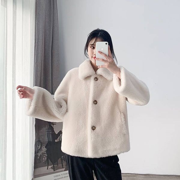2019 winter women plush soft real sheep shearing fur coat female oversized suede liner genuine wool jacket natural fur coat m93, Black
2019 winter women plush soft real sheep shearing fur coat female oversized suede liner genuine wool jacket natural fur coat m93, Black