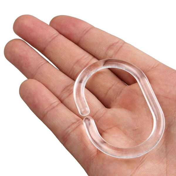 24 pcs/set bathroom shower hooks plastic clear c type curtain liner hook rings mu
24 pcs/set bathroom shower hooks plastic clear c type curtain liner hook rings mu