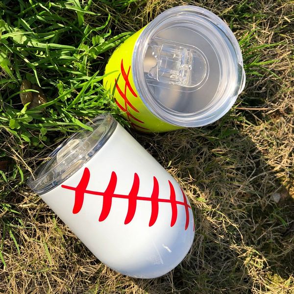 12oz wine tumblers with slideable lid baseball cups stainless steel cup travel vehicle beer mug non-vacuum mugs with lids yellow white mugs
12oz wine tumblers with slideable lid baseball cups stainless steel cup travel vehicle beer mug non-vacuum mugs with lids yellow white mugs