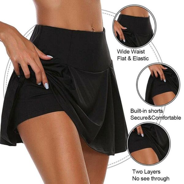fake two-piece bottom skirt fitness short skirt badminton sport quick exposure anti drying breathable women tennis b7d1, Black
fake two-piece bottom skirt fitness short skirt badminton sport quick exposure anti drying breathable women tennis b7d1, Black