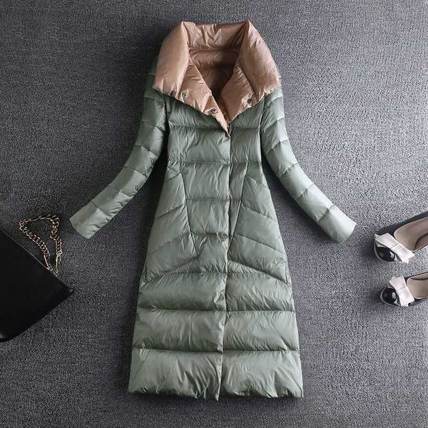 fashion light thin duck down jacket women parka autumn winter plus size both sides wear long white duck down coat women overcoat, Black
fashion light thin duck down jacket women parka autumn winter plus size both sides wear long white duck down coat women overcoat, Black