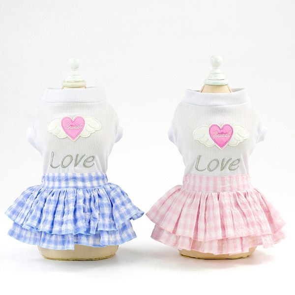 pet spring summer short sleeves skirt small & medium dogs breathable dress with love heart pattern & plaid short princess skirt
pet spring summer short sleeves skirt small & medium dogs breathable dress with love heart pattern & plaid short princess skirt