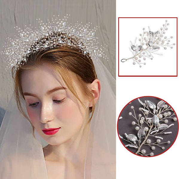 japanese and korean simple bride wedding white rhinestone silver leaf headdress elegant women bruids hoofddeksels
japanese and korean simple bride wedding white rhinestone silver leaf headdress elegant women bruids hoofddeksels