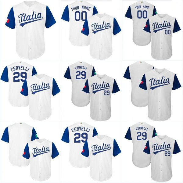 Men Italy 2017 World Baseball Classic Jersey 29 Francisco Cervelli Women/Youth All Stitched High Quality Baseball Jerseys
Men Italy 2017 World Baseball Classic Jersey 29 Francisco Cervelli Women/Youth All Stitched High Quality Baseball Jerseys
