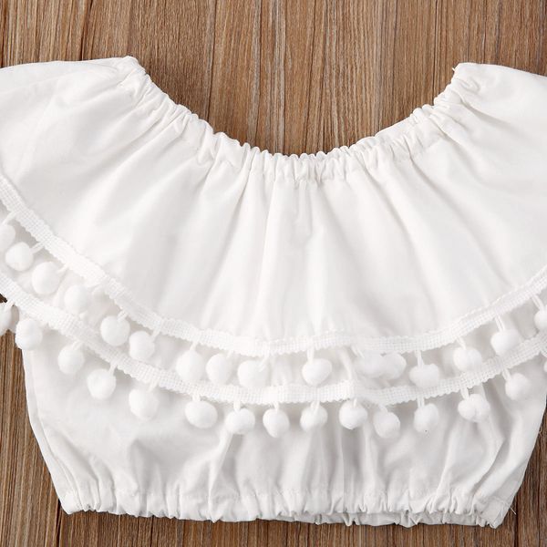 младенческих ягнятся 2-7t ребёнка 2pcs набор одежда белой кисточка ruffled культуры топ dots шорт летних костюмов, White
младенческих ягнятся 2-7t ребёнка 2pcs набор одежда белой кисточка ruffled культуры топ dots шорт летних костюмов, White