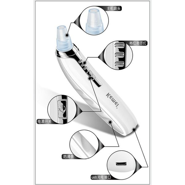 kemei 1868 lectric portable removal blackhead km-1868 suction facial pore rasatrice per naso avkqz
kemei 1868 lectric portable removal blackhead km-1868 suction facial pore rasatrice per naso avkqz