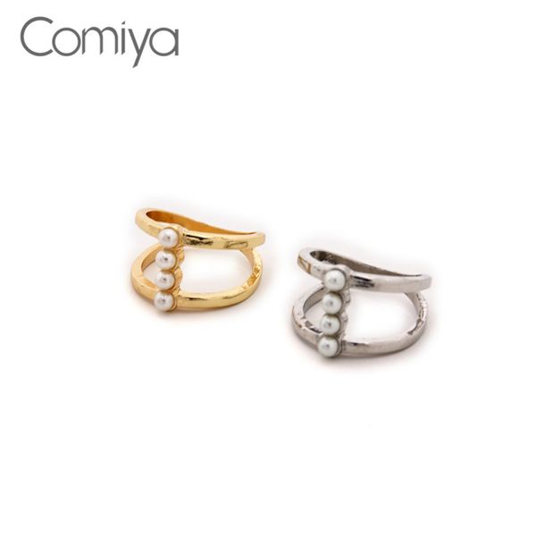 comiya statement rings for women zinc alloy simple lady jewelry simulated-pearl mosaic elegant accessories big ring, Silver
comiya statement rings for women zinc alloy simple lady jewelry simulated-pearl mosaic elegant accessories big ring, Silver
