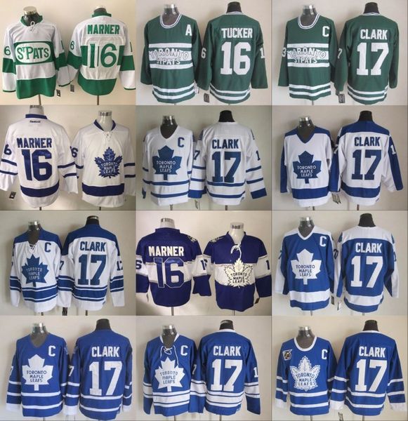 Toronto Maple Hockey Jerseys 17 Wendel Clark Leafs 16 Darcy Tucker Vintage Classic Blue White Green Stitched Jerseys
Toronto Maple Hockey Jerseys 17 Wendel Clark Leafs 16 Darcy Tucker Vintage Classic Blue White Green Stitched Jerseys