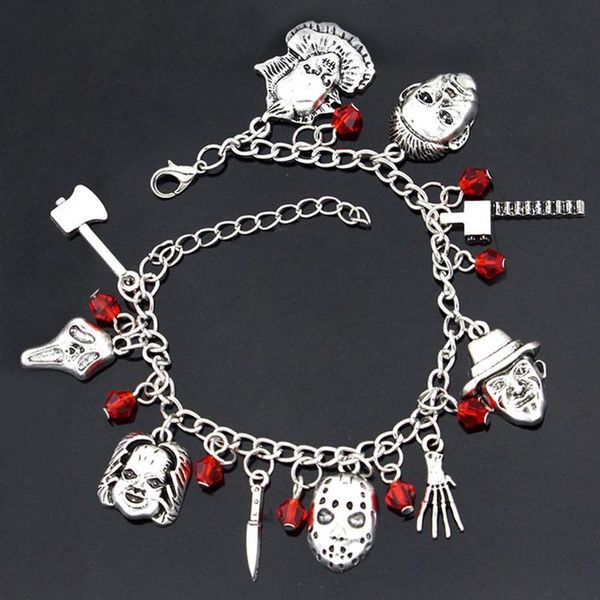 chucky face stephen kings it penny wise jason hockey horror charm bracelet designed for ladies halloween bracelet jewelry gifts, Black
chucky face stephen kings it penny wise jason hockey horror charm bracelet designed for ladies halloween bracelet jewelry gifts, Black