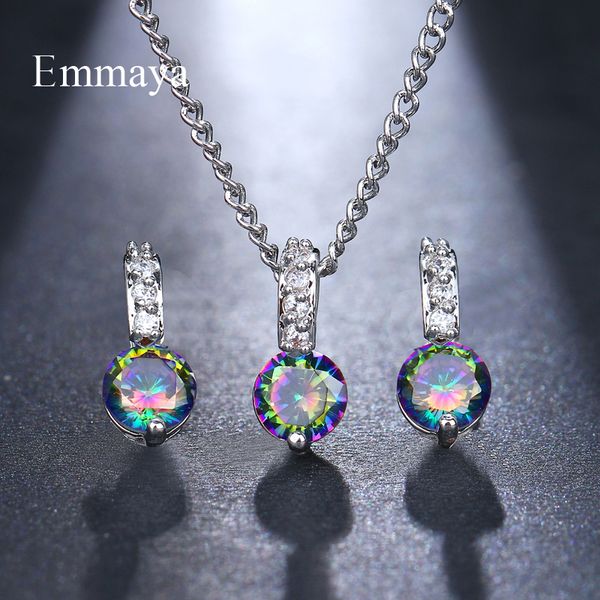 emmaya brilliant cubic zircon party 13 colors costume necklace earrings wedding bridal jewelry sets dress accessories party, Silver
emmaya brilliant cubic zircon party 13 colors costume necklace earrings wedding bridal jewelry sets dress accessories party, Silver