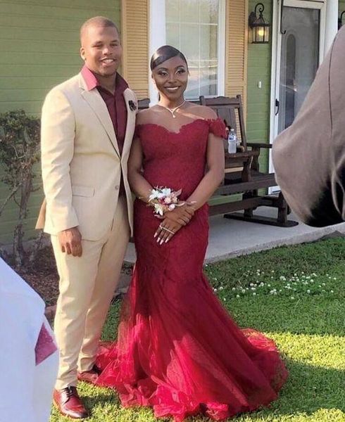 dark red south african girls prom dresses mermaid off shoulder lace appliques plus size formal party dress evening wear, Black
dark red south african girls prom dresses mermaid off shoulder lace appliques plus size formal party dress evening wear, Black