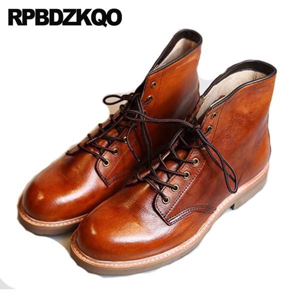 brown booties fall round toe designer full grain leather boots 2018 ankle autumn short fashion lace up men shoes british style, Black
brown booties fall round toe designer full grain leather boots 2018 ankle autumn short fashion lace up men shoes british style, Black