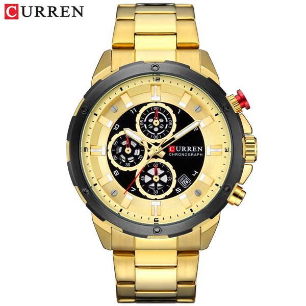 curren 2019 fashion design watches for men mens watch casual sport wristwatch chronograph stainless steel clock, Slivery;brown
curren 2019 fashion design watches for men mens watch casual sport wristwatch chronograph stainless steel clock, Slivery;brown