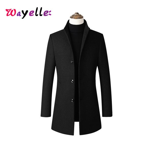 2019 autumn&winter men's high-quality slim leisure jackets overcoats new men's fashion solid color business casual woolen coats, Black
2019 autumn&winter men's high-quality slim leisure jackets overcoats new men's fashion solid color business casual woolen coats, Black