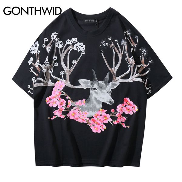 gonthwid hip hop plum flower deer streetwear tshirts harajuku men casual short sleeve tee male fashion summer print t shirts, White;black
gonthwid hip hop plum flower deer streetwear tshirts harajuku men casual short sleeve tee male fashion summer print t shirts, White;black