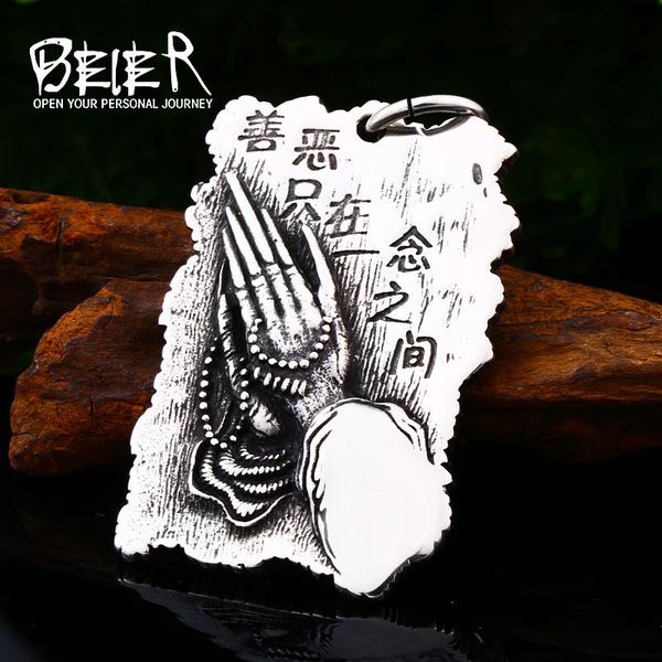beier between good and evil fashion choker necklace stainless steel punk rock&roll hand pendant necklaces jewelry for men lhp103, Silver
beier between good and evil fashion choker necklace stainless steel punk rock&roll hand pendant necklaces jewelry for men lhp103, Silver