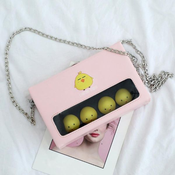 creative women's bag 2019 small fresh transparent bag cute duck chick cartoon shoulder chain wild messenger sac main femme
creative women's bag 2019 small fresh transparent bag cute duck chick cartoon shoulder chain wild messenger sac main femme
