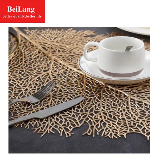 beilang placemat simulation coral branch stamping hollow pvc table mat nordic decoration gold plated western place mat
beilang placemat simulation coral branch stamping hollow pvc table mat nordic decoration gold plated western place mat